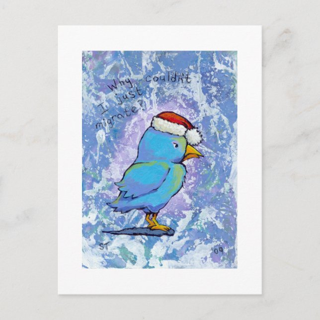 Postal Festiva Titulado: Pequeño arte #598 - Fotos de Santa Bird  (Anverso)