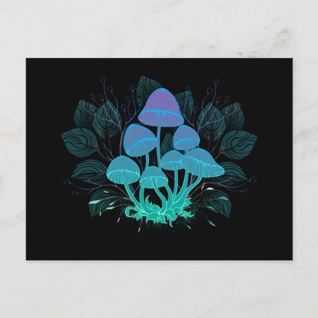 Postal Festiva Toadstools in Bushes (Anverso)