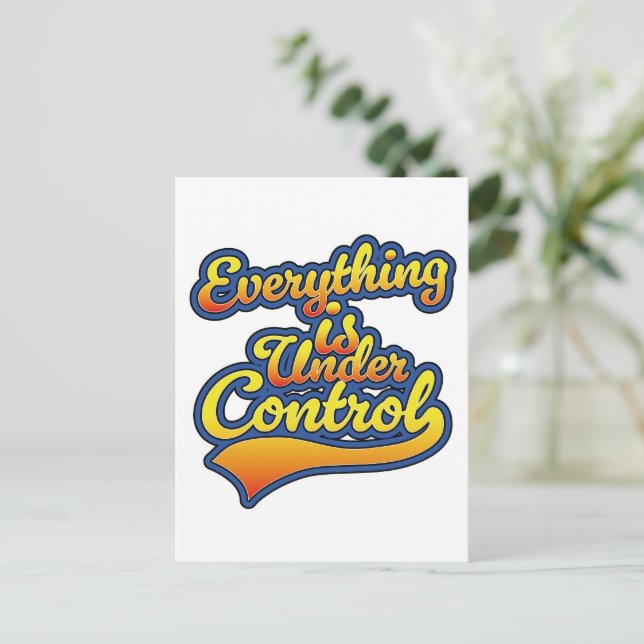 Postal Festiva Todo está bajo control (Anverso de pie)