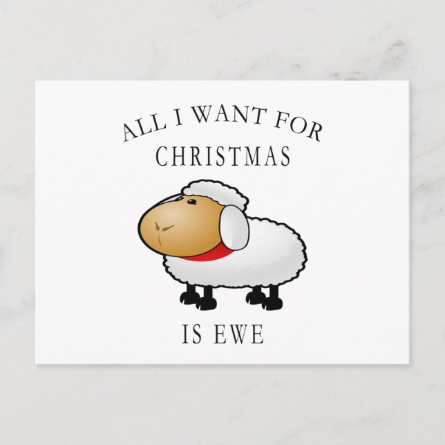 Postal Festiva Todo Lo Que Quiero De Los Navidades Es Ewe (Anverso)