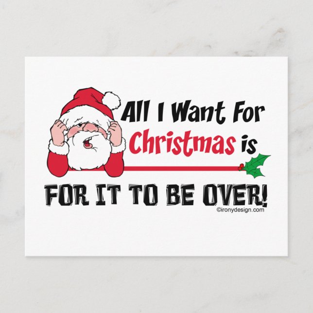 Postal Festiva Todo lo que quiero Navidades (Anverso)