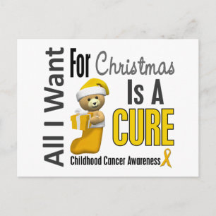 Postal Festiva Todos lo que quiero para el cáncer de la niñez del