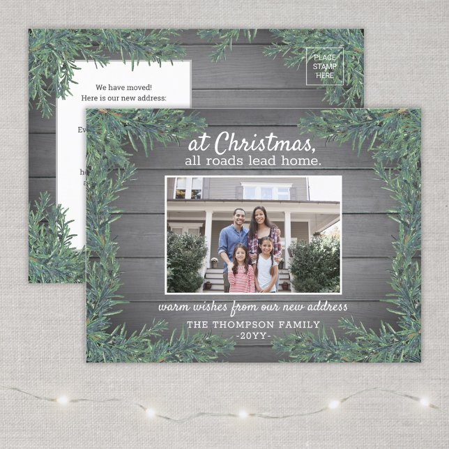 Postal Festiva Todos los caminos llevan a casa nuevos Navidades d (Subido por el creador)