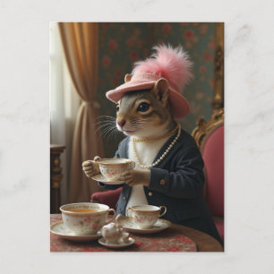 Postal Festiva Tomemos té