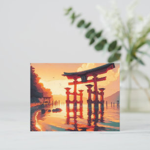 Postal Festiva Torii de la luz creciente