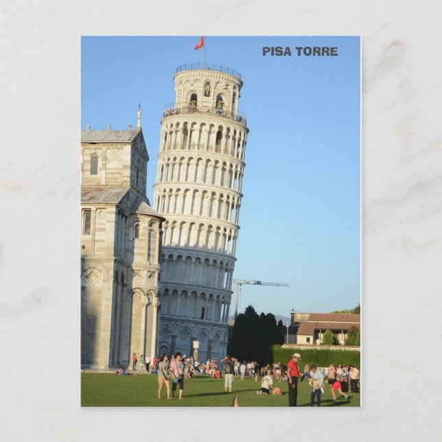 Postal Festiva Torre de Pisa Torre Italia (Anverso)
