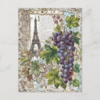 Torre Eiffel con uvas antiguas