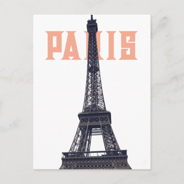 Postal Festiva Torre Eiffel Viaje de París Europa (Anverso)