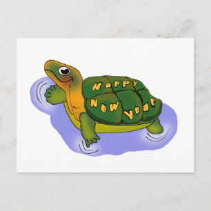 Postal Festiva Tortuga de Año Nuevo