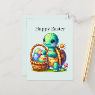 Postal Festiva Tortuga de Semana Santa feliz