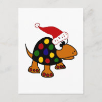 Tortuga divertida en el arte de los Navidades de S