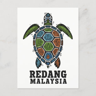 Postal Festiva Tortuga en Redang Malaysia