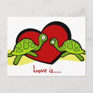 Postal Festiva Tortugas de amor postcard-Valentine