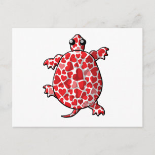 Postal Festiva Tortugas de San Valentín
