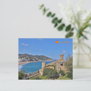 Postal Festiva Tossa de Mar, viaje a España