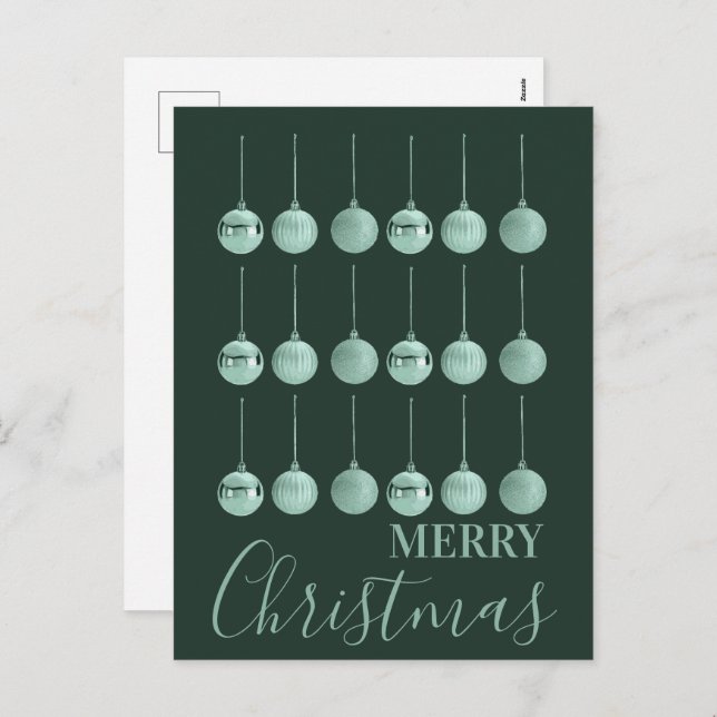 Postal Festiva Totally Baubled Christmas Ornament Vector Design  (Anverso / Reverso)