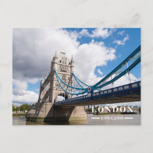 Postal Festiva Tower Bridge Londres Viaje Diurno