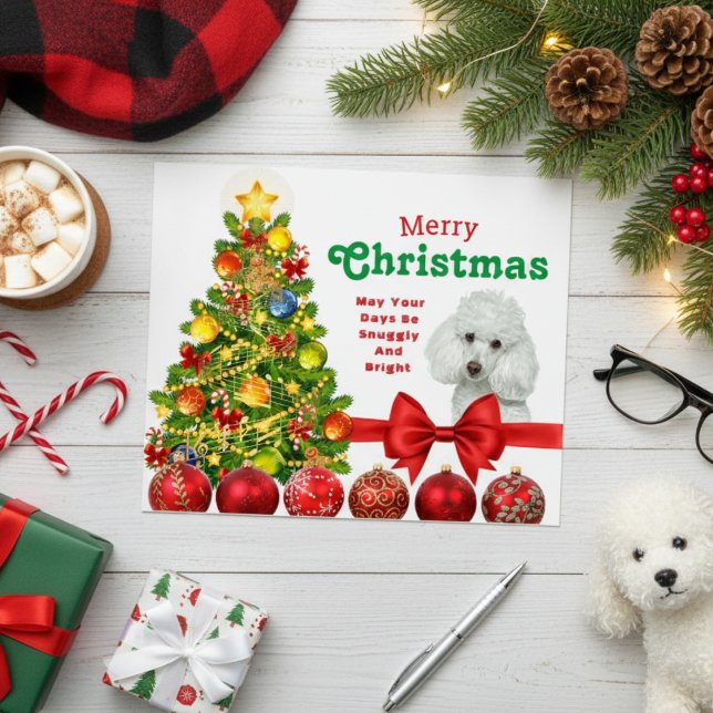 Postal Festiva Toy Poodle Merry Christmas Card (Toy Poodle Merry Christmas Card)