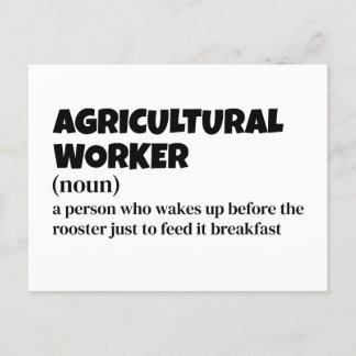Postal Festiva Trabajador agrícola - Definición divertida