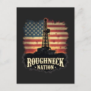 Postal Festiva Trabajador americano de Roughneck Nation Oilfield