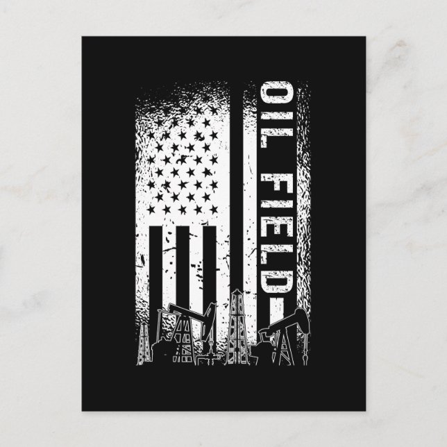 Postal Festiva Trabajador de yacimientos petrolíferos de yacimien (Anverso)