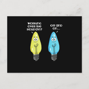 Postal Festiva Trabajar sobre las vacaciones