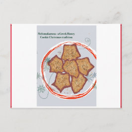 Postal Festiva Tradición de Navidades griegos - Melomakarona
