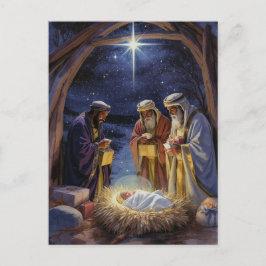 Postal Festiva Traditional Three Wise Men Nativity