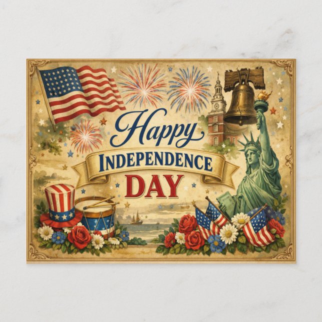 Postal Festiva Transitional Americana Independence Day (Anverso)