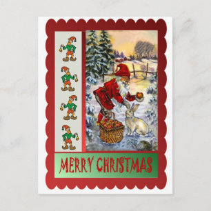 Postal Festiva Tratar para el conejo