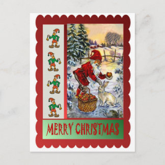 Postal Festiva Tratar para el conejo