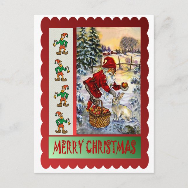 Postal Festiva Tratar para el conejo (Anverso)