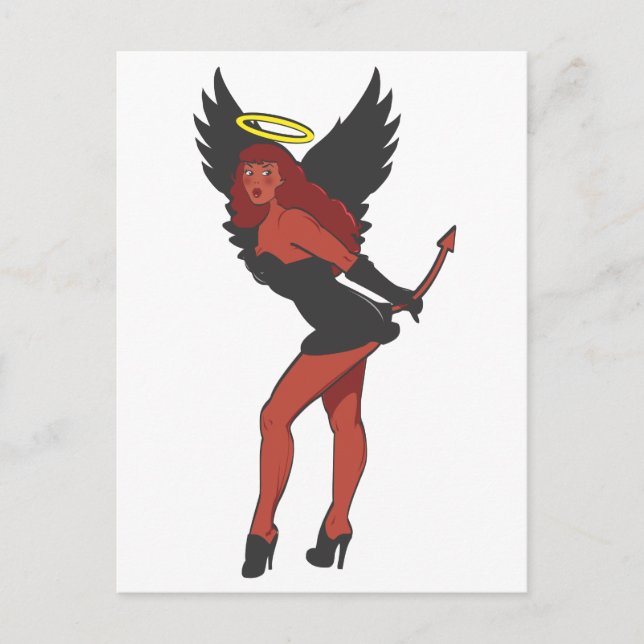 POSTAL FESTIVA TRAVIESO O AGRADABLE (Anverso)