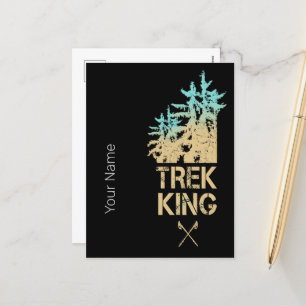 Postal Festiva Trekking y senderismo Diseño Forestal al Aire Libr