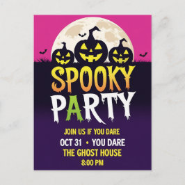 Postal Festiva Tres Jack O'Lantern Fiesta Espeluznante