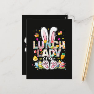 Postal Festiva Tripulación de la Señora del Almuerzo Conejo Diver