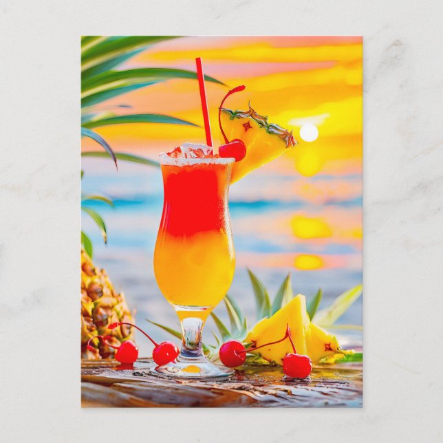 Postal Festiva Tropical Sunrise - Sunset Cocktail (Anverso)