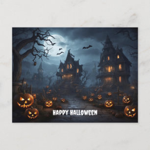 Postal Festiva Truco de Halloween o tratar a los niños
