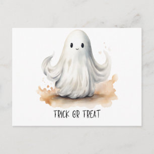 Postal Festiva Truco o trato Fantasma Halloween