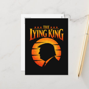 Postal Festiva Trump El Rey Mentiroso Humor Sarcástico