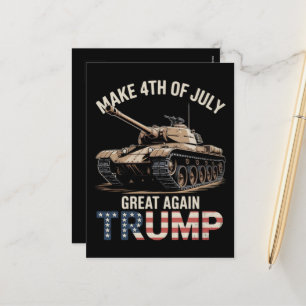 Postal Festiva Trump Haga de Nuevo el 4 de Julio Grande con el Ej