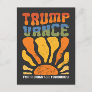 Postal Festiva Trump vota por un futuro mejor para el retro boho