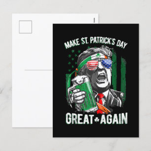 Postal Festiva Trump vuelve a ser gracioso el día de San Patricio