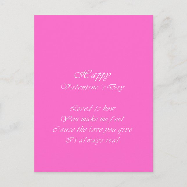 Postal Festiva tu amor es un verdadero el día de San Valentín (Anverso)