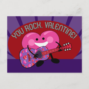Postal Festiva ¡Tú mola San Valentín!   Corazón lindo tocando la 