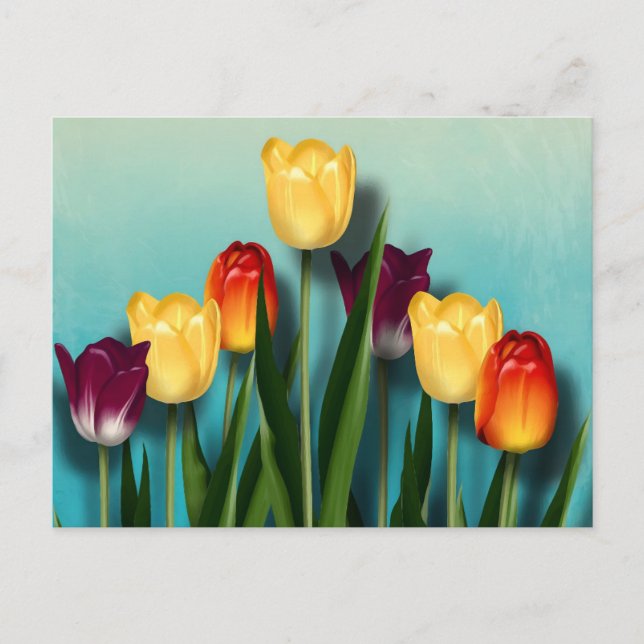 Postal Festiva tulipán (Anverso)