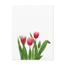 Tulipanes rojos en estilo acuarela