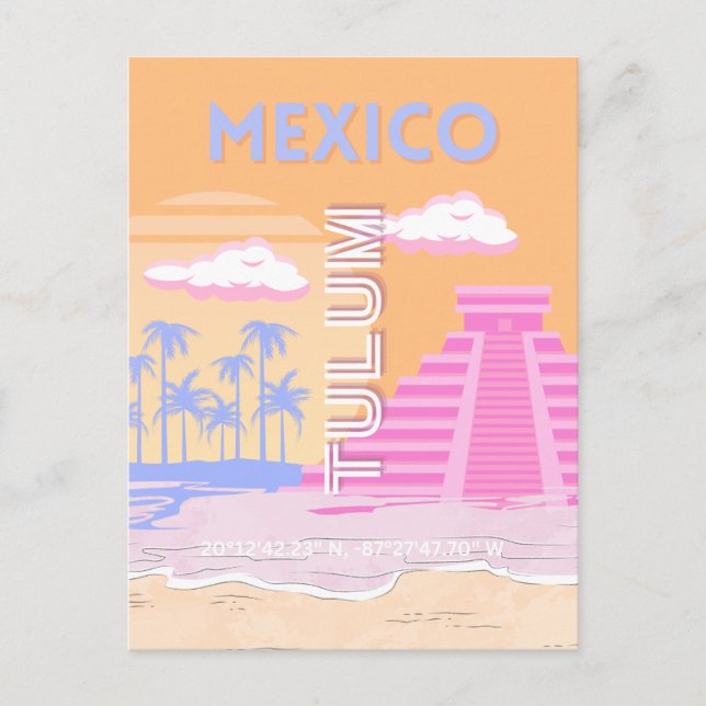 Postal Festiva Tulum, Viajes, Preppy (Anverso)