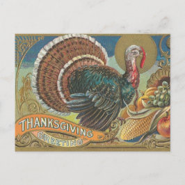 Postal Festiva Turco Cornucopia Thankings Greeting