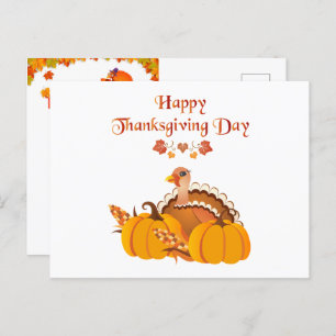 Postal Festiva Turquía feliz de Acción de Gracias